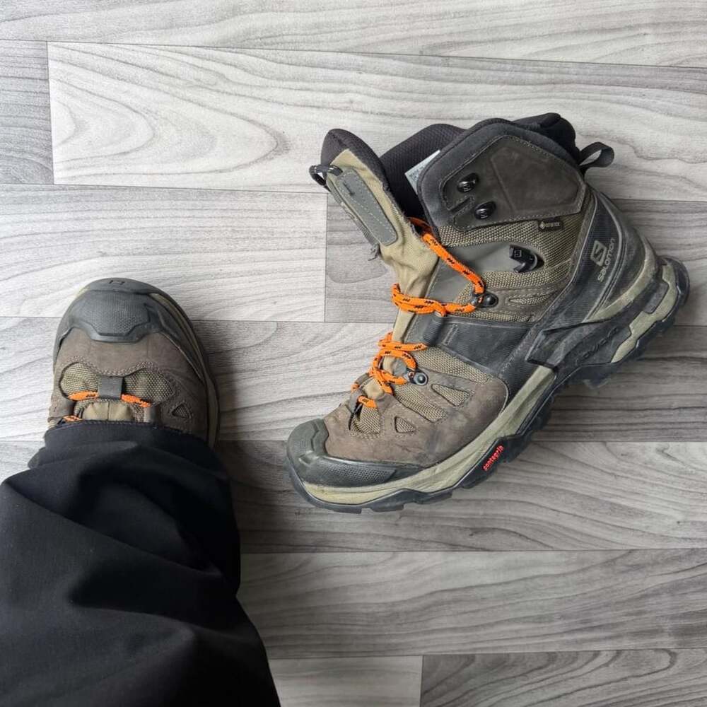 Salomon Quest 4 GTX Size USA 11.5 Olive Green GORE-TEX Hiking Boots